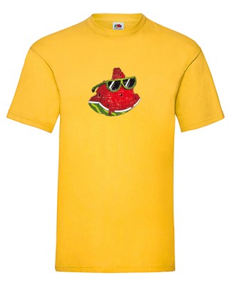 FRUIT OF THE LOOM T-shirt με στάμπα K2505 ΚΙΤΡΙΝΟ